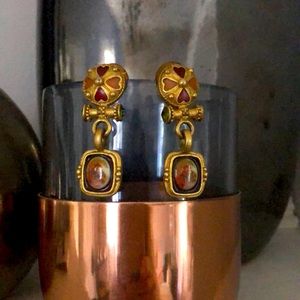 French baroque reproduction pierced earrings.